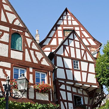 Fachwerk auf dem Marktplatz in Zeltingen-Rachtig