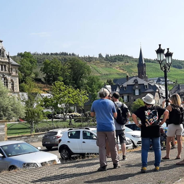 Weinprobenspaziergang -Aussicht auf Schloss Lieser