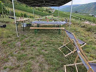 Weinprobe im Freien mit Ausblick