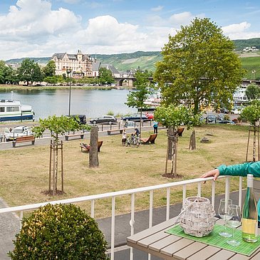 Villa Mosella Mosel-Blick von Balkon