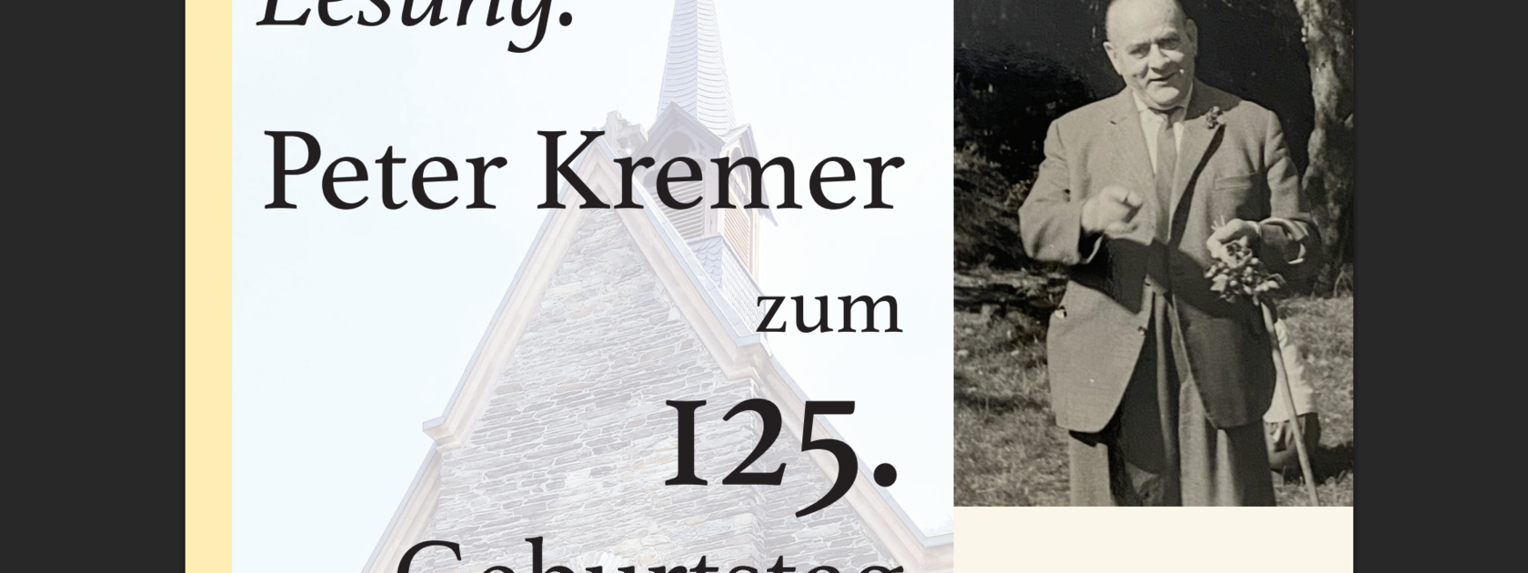 Lesung Peter Kremer
