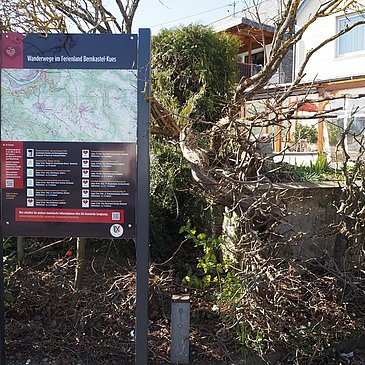 Informationstafel zu den Wanderwege der Region