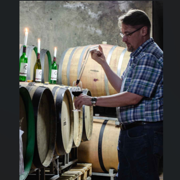 Weinprobe im Keller