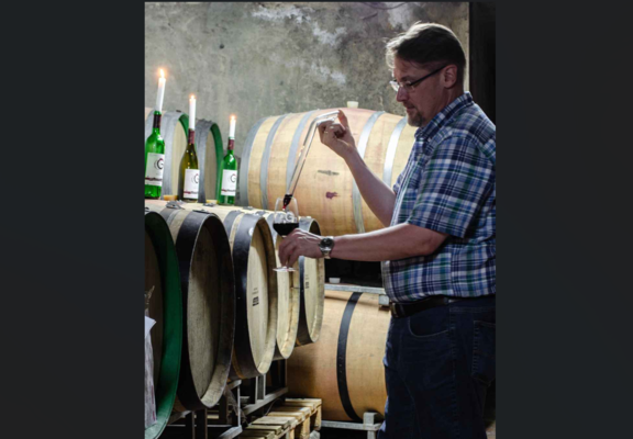 Weinprobe im Keller